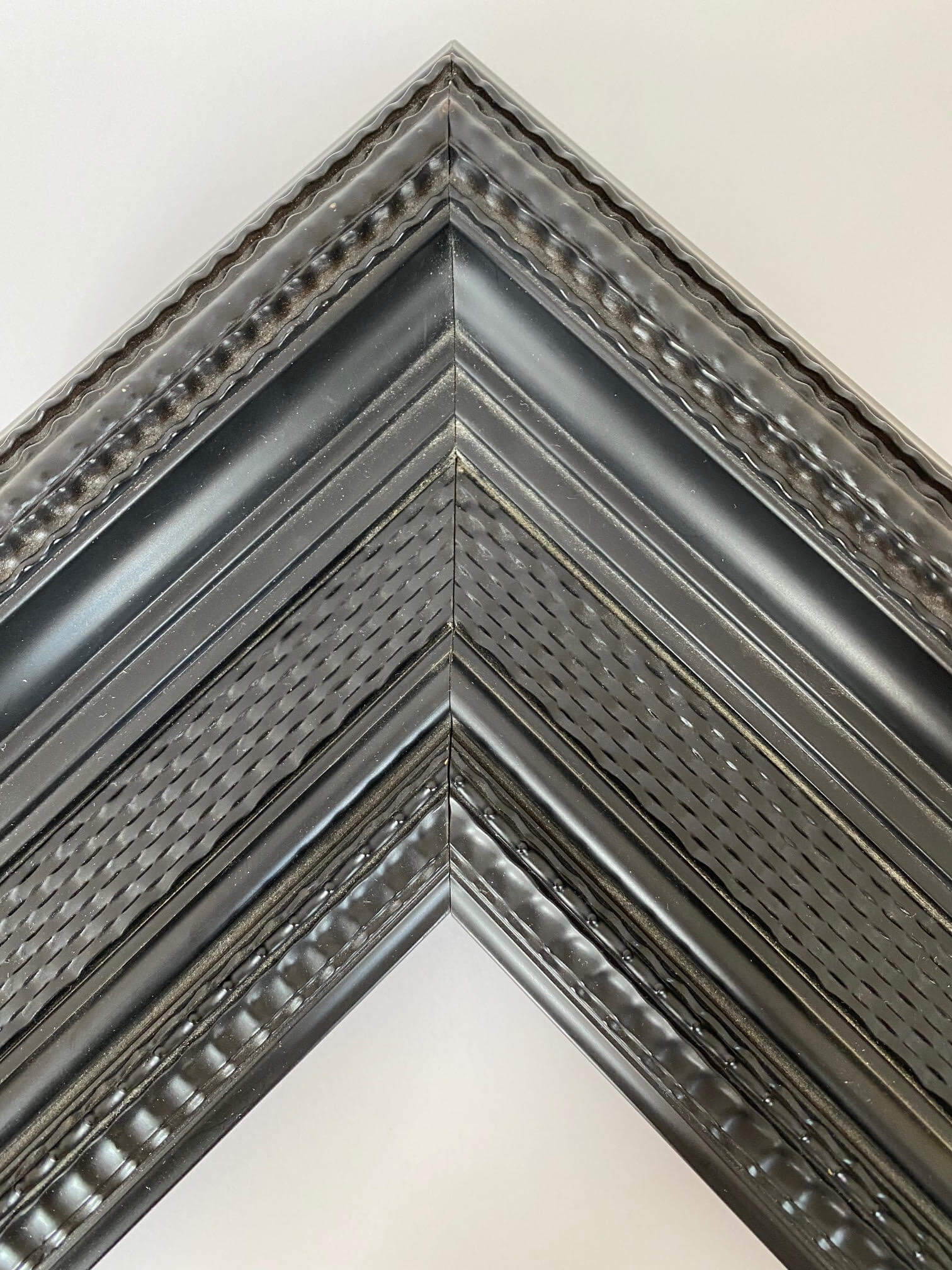 Basket weave molding with ripple molding 4 inch wide profile pre-finished Artifact services Artmill Group Chicago
